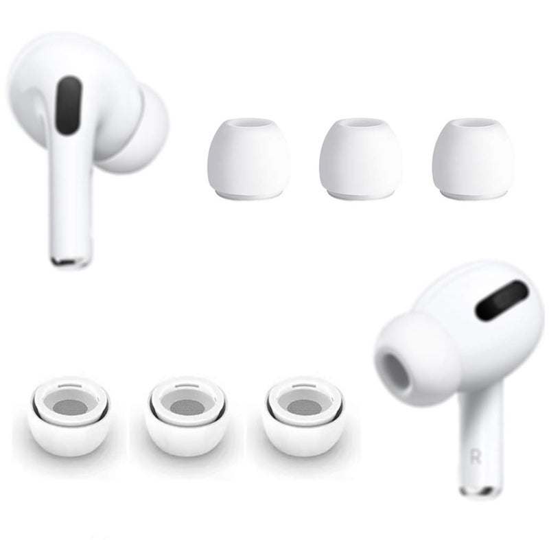 ALXCD 3 Pairs Ear Tips Compatible with AirPods Pro Headphones, Silicon Earbud Tips Eargel Replacement, Perfect Compatible with AirPods Pro [White Small Size] - Image 1